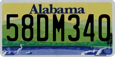 AL license plate 58DM340