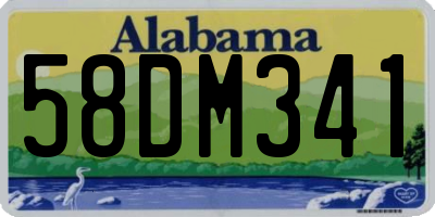 AL license plate 58DM341
