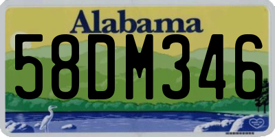 AL license plate 58DM346
