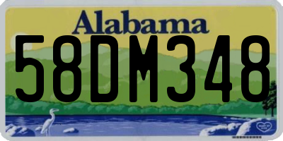 AL license plate 58DM348