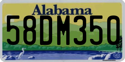 AL license plate 58DM350