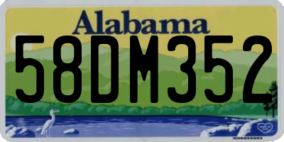 AL license plate 58DM352