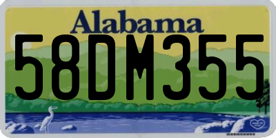 AL license plate 58DM355