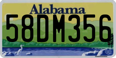 AL license plate 58DM356