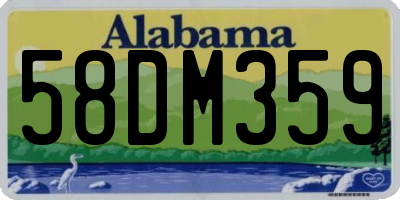 AL license plate 58DM359