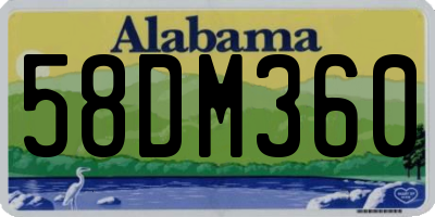 AL license plate 58DM360