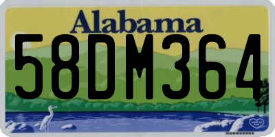 AL license plate 58DM364