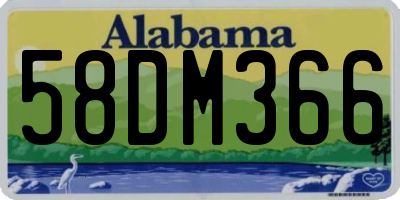 AL license plate 58DM366