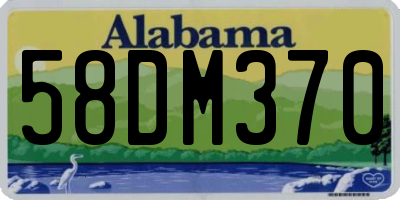 AL license plate 58DM370