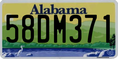 AL license plate 58DM371
