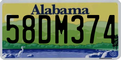AL license plate 58DM374