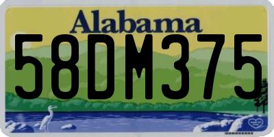 AL license plate 58DM375