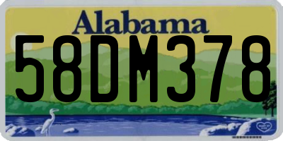 AL license plate 58DM378