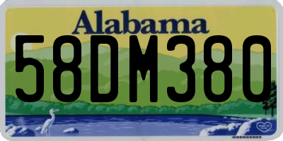 AL license plate 58DM380