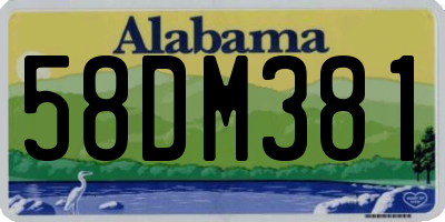 AL license plate 58DM381