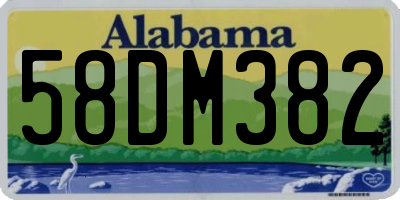 AL license plate 58DM382