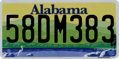 AL license plate 58DM383