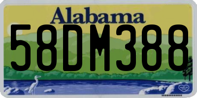 AL license plate 58DM388