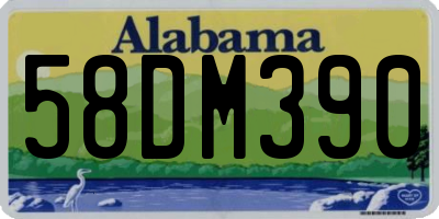AL license plate 58DM390