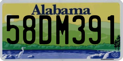 AL license plate 58DM391