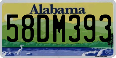 AL license plate 58DM393