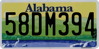 AL license plate 58DM394