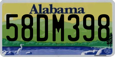AL license plate 58DM398