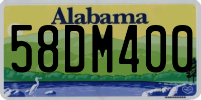 AL license plate 58DM400
