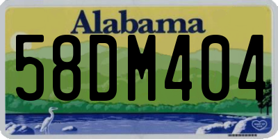 AL license plate 58DM404