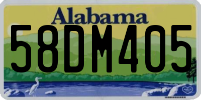 AL license plate 58DM405