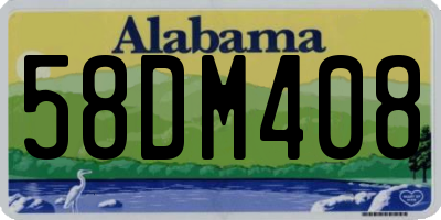 AL license plate 58DM408