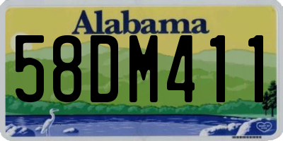 AL license plate 58DM411