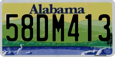 AL license plate 58DM413