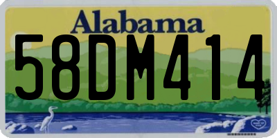 AL license plate 58DM414