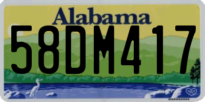 AL license plate 58DM417