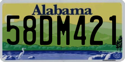 AL license plate 58DM421