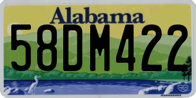 AL license plate 58DM422