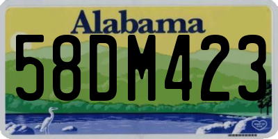 AL license plate 58DM423