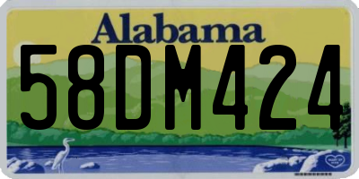 AL license plate 58DM424