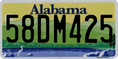 AL license plate 58DM425