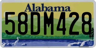 AL license plate 58DM428
