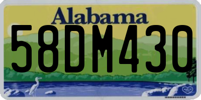 AL license plate 58DM430
