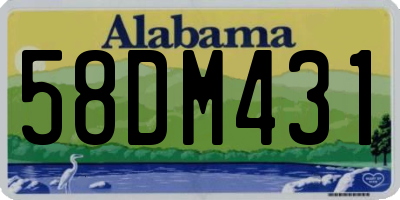 AL license plate 58DM431