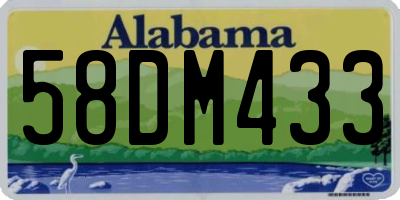 AL license plate 58DM433