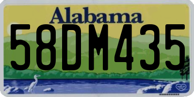 AL license plate 58DM435