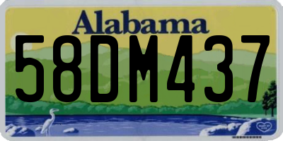 AL license plate 58DM437