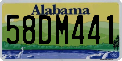 AL license plate 58DM441