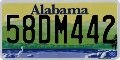 AL license plate 58DM442