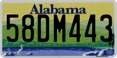 AL license plate 58DM443