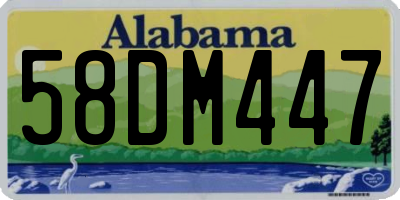 AL license plate 58DM447